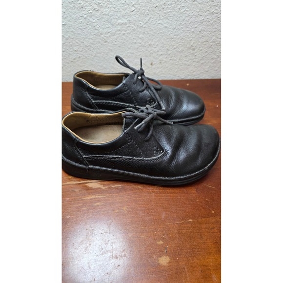 Birkenstock Shoes - Birkenstock Footprints Leather Oxfords Womens 37 L6 Black Lace Up Shoes 1